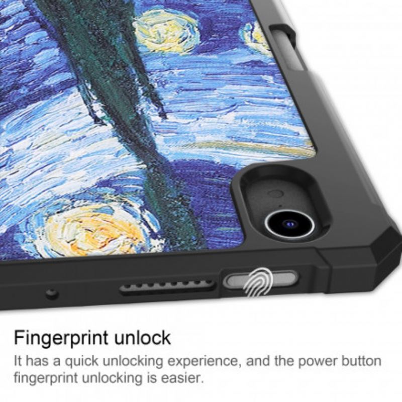 Capa De Celular Para iPad Mini 6 (2021) Porta Caneta Noite Estrelada