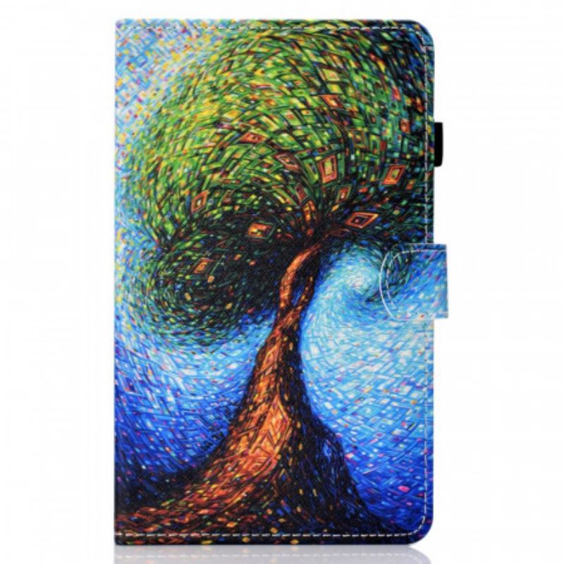 Capa De Couro Para iPad Mini 6 (2021) Árvore Artística