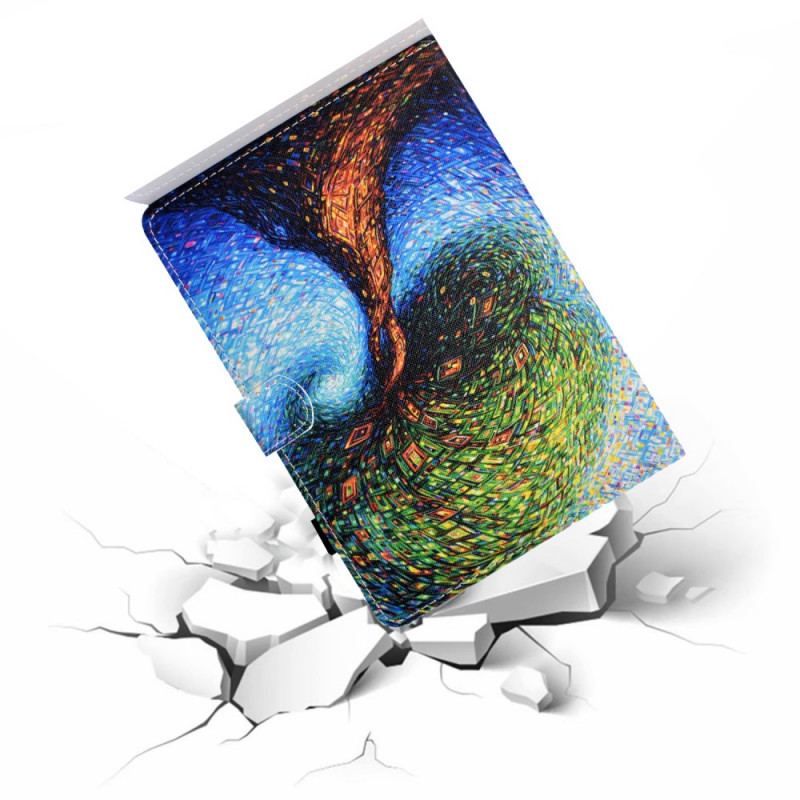 Capa De Couro Para iPad Mini 6 (2021) Árvore Artística