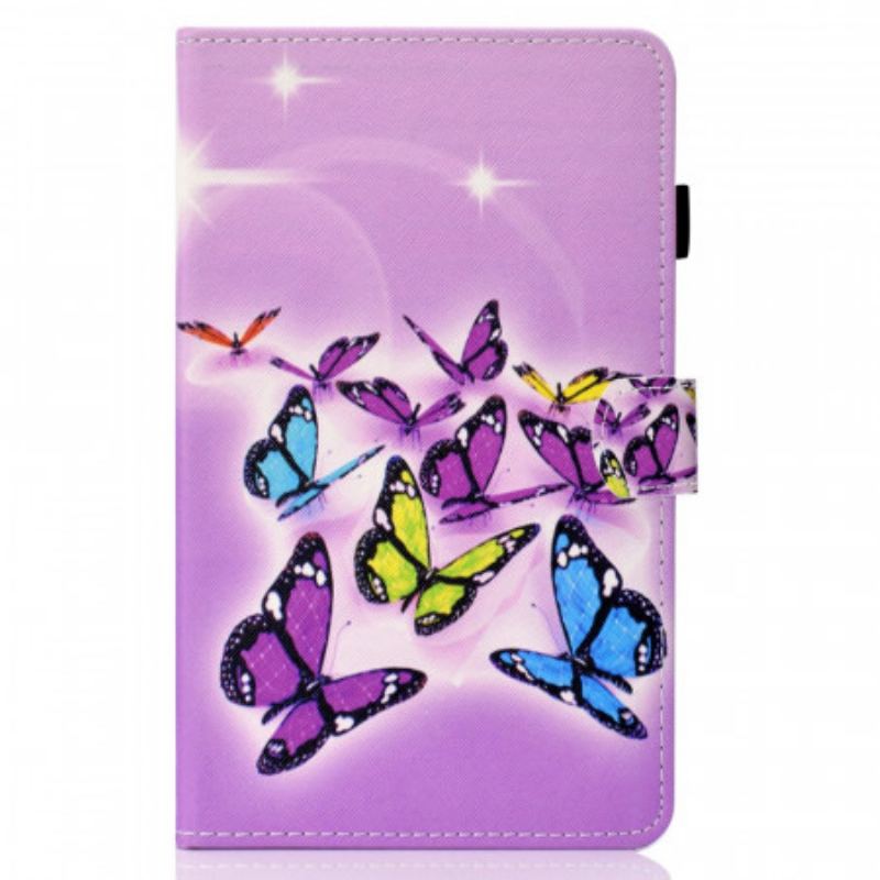 Capa De Couro Para iPad Mini 6 (2021) Borboletas De Design