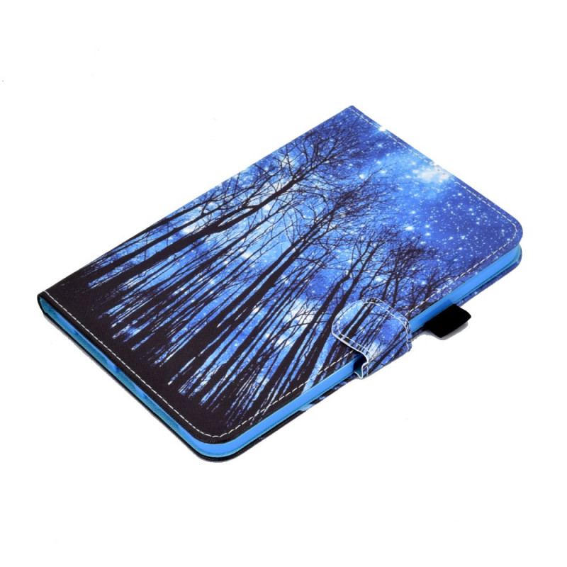 Capa De Couro Para iPad Mini 6 (2021) Floresta À Noite