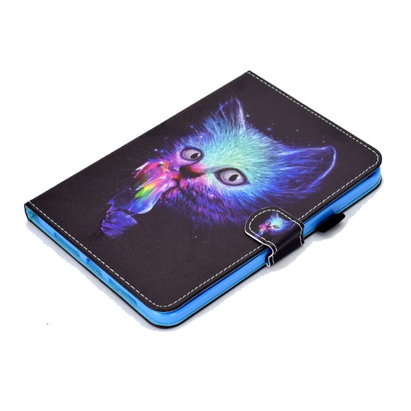 Capa De Couro Para iPad Mini 6 (2021) Gato Psicótico