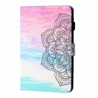 Capa De Couro Para iPad Mini 6 (2021) Mandala Gráfica