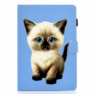 Capa Em Pele Para iPad Mini 6 (2021) Gatinho Divertido