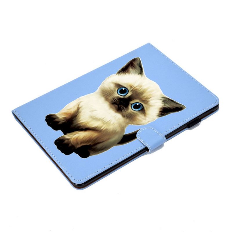 Capa Em Pele Para iPad Mini 6 (2021) Gatinho Divertido