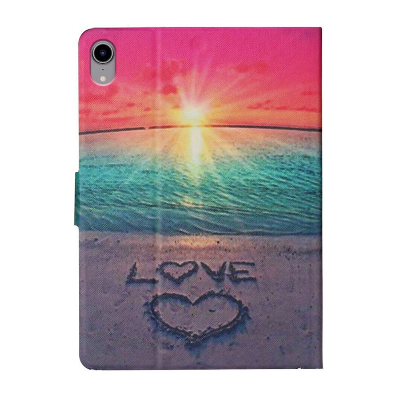 Capa Flip Para iPad Mini 6 (2021) Amor Ao Pôr Do Sol