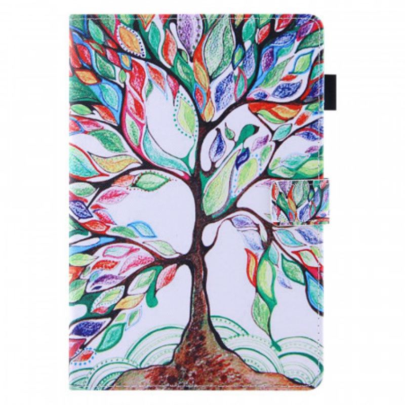 Capa Flip Para iPad Mini 6 (2021) Árvore Multicolorida
