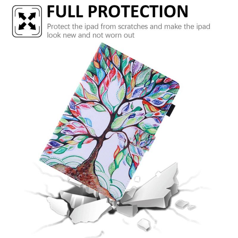 Capa Flip Para iPad Mini 6 (2021) Árvore Multicolorida