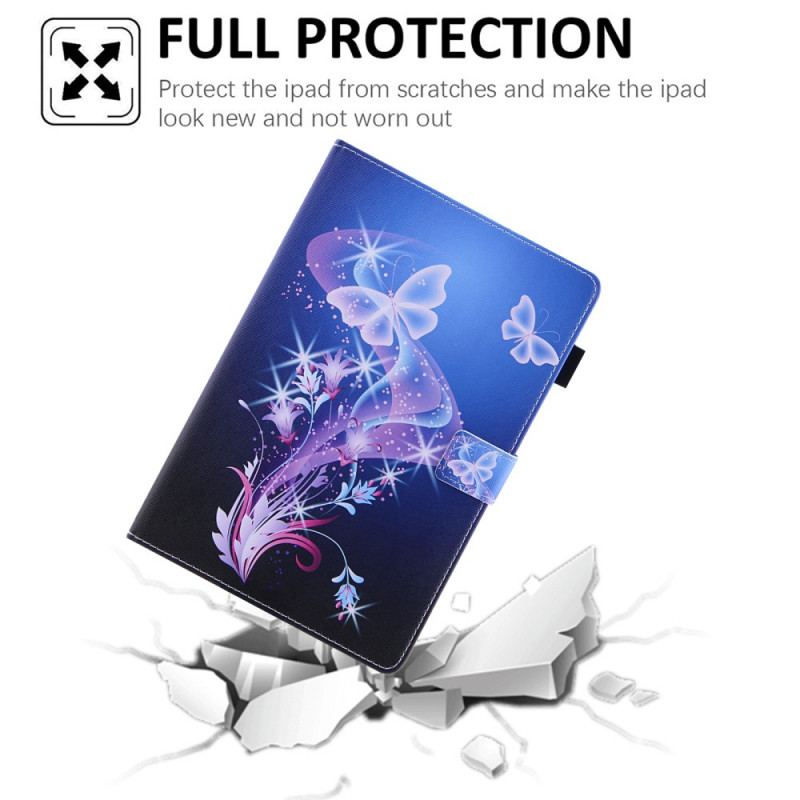 Capa Flip Para iPad Mini 6 (2021) Borboletas Coloridas