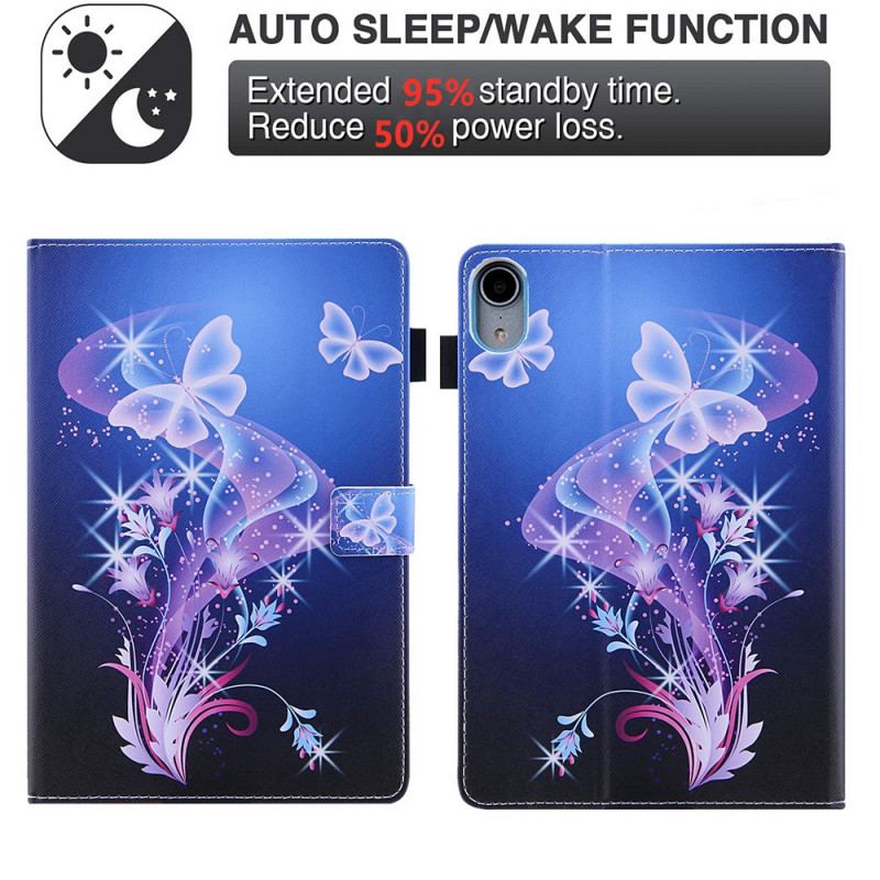 Capa Flip Para iPad Mini 6 (2021) Borboletas Coloridas