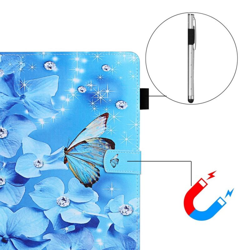 Capa Flip Para iPad Mini 6 (2021) Borboletas De Diamante