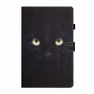 Capa Flip Para iPad Mini 6 (2021) Olhos De Gato Preto