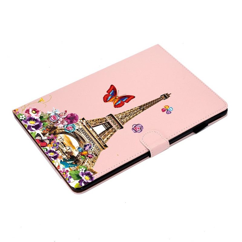 Capa Flip Para iPad Mini 6 (2021) Torre Eiffel No Verão