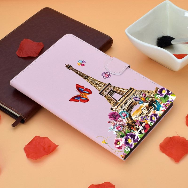 Capa Flip Para iPad Mini 6 (2021) Torre Eiffel No Verão