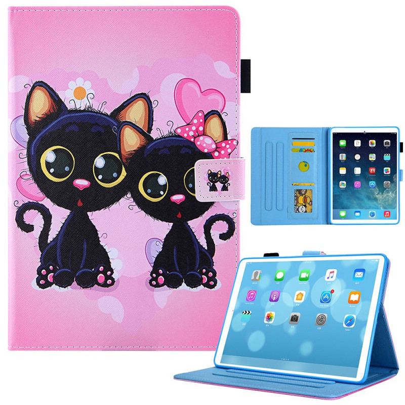 Capa Folio Para iPad Mini 6 (2021) Casal De Gatos