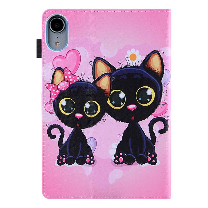Capa Folio Para iPad Mini 6 (2021) Casal De Gatos