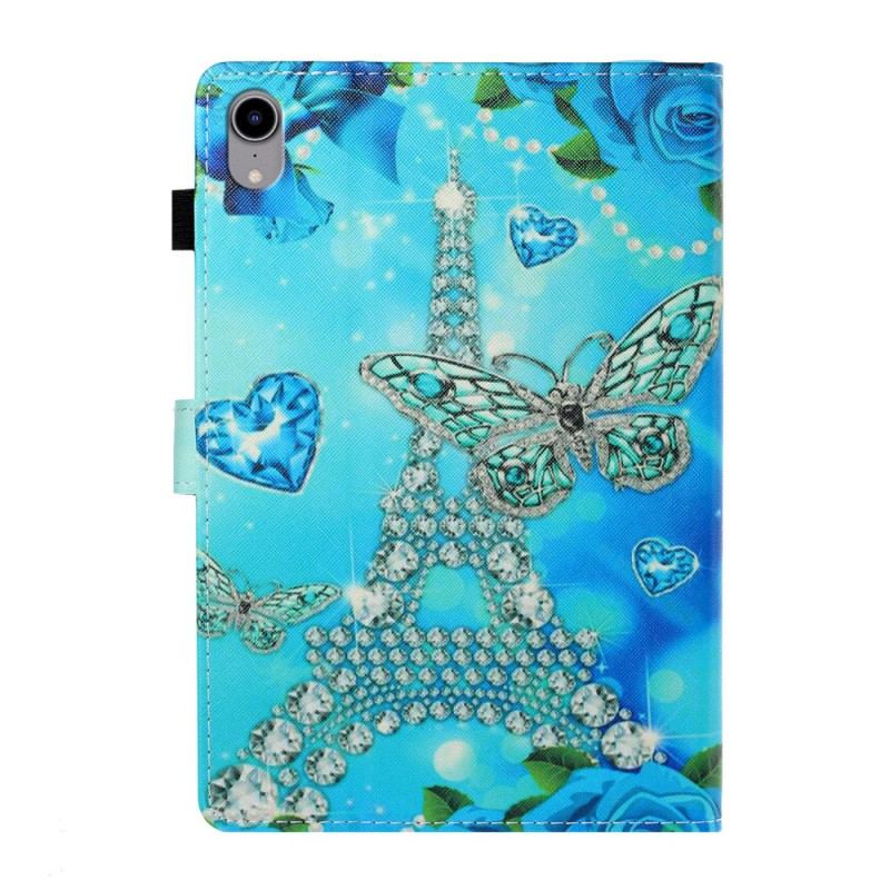 Capa Folio Para iPad Mini 6 (2021) Torre Eiffel Em Diamantes