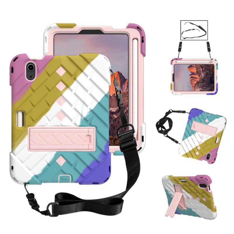 Capa Para iPad Mini 6 (2021) Super Resistente Com Suporte De Cor E Alça De Ombro