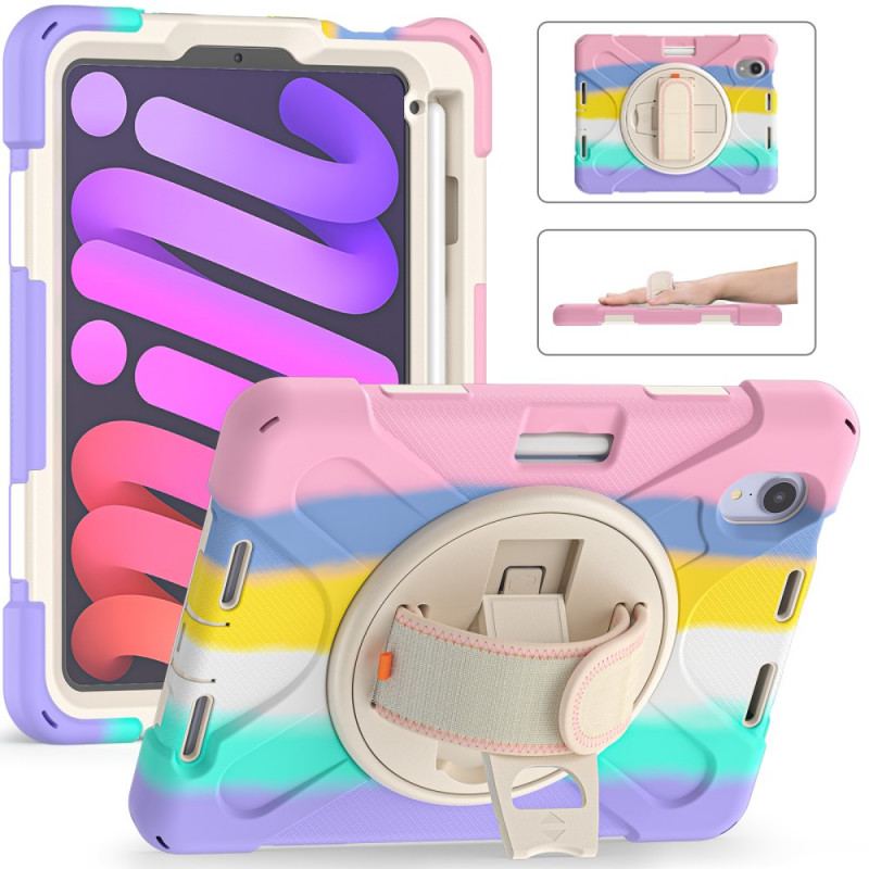 Capa Para iPad Mini 6 (2021) Suporte Para Viva-voz E Alça Colorida