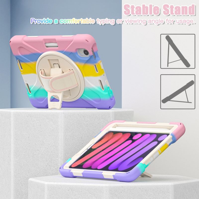 Capa Para iPad Mini 6 (2021) Suporte Para Viva-voz E Alça Colorida