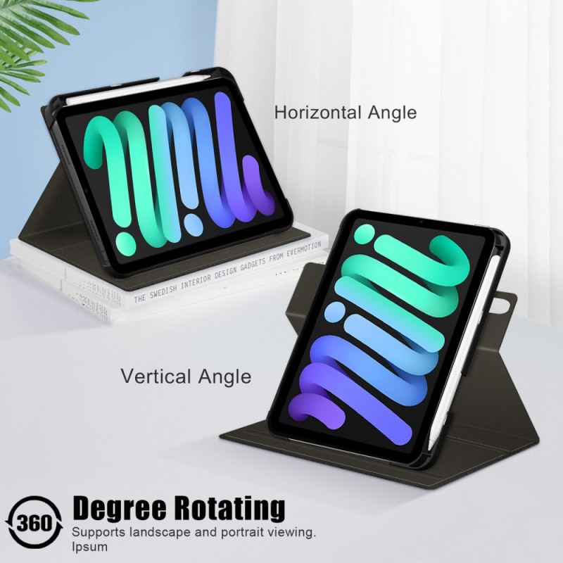 Capa Proteção Para iPad Mini 6 (2021) Efeito De Couro Giratório Em 360°