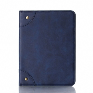 Capa Proteção Para iPad Mini 6 (2021) Rebites Vintage De Couro Sintético