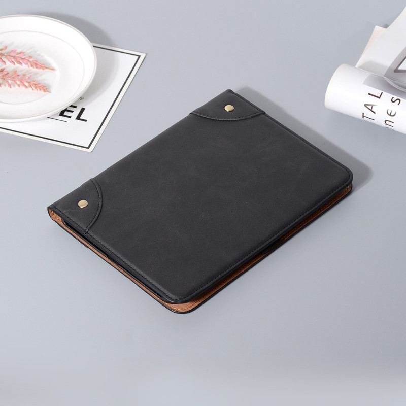 Capa Proteção Para iPad Mini 6 (2021) Rebites Vintage De Couro Sintético