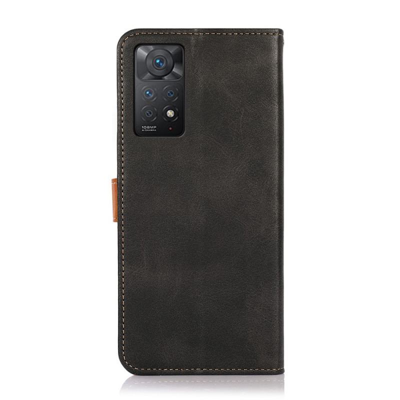 Capa De Couro Para Xiaomi Redmi Note 11 Pro / 11 Pro 5G Com Alça Khazneh