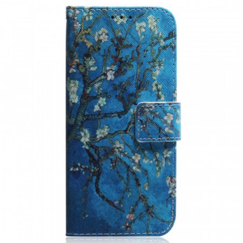 Capa De Couro Para Xiaomi Redmi Note 11 Pro / 11 Pro 5G Ramo De Árvore Florido