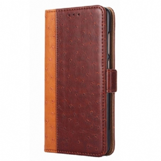 Capa De Couro Para Xiaomi Redmi Note 11 Pro / 11 Pro 5G Textura De Pele De Avestruz