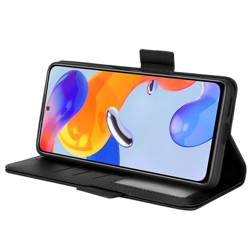 Capa Em Pele Para Xiaomi Redmi Note 11 Pro / 11 Pro 5G Couro Sintético De Lichia