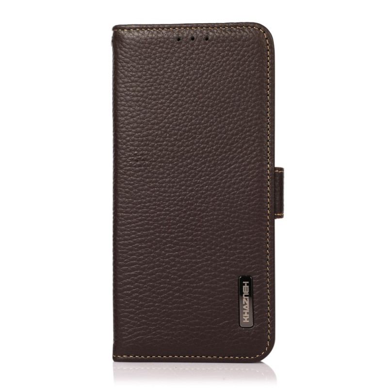 Capa Flip Para Xiaomi Redmi Note 11 Pro / 11 Pro 5G Couro Litchi Genuíno Khazneh Rfid
