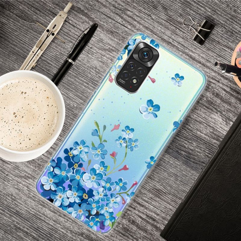 Capa Para Xiaomi Redmi Note 11 Pro / 11 Pro 5G Buquê De Flores Azuis