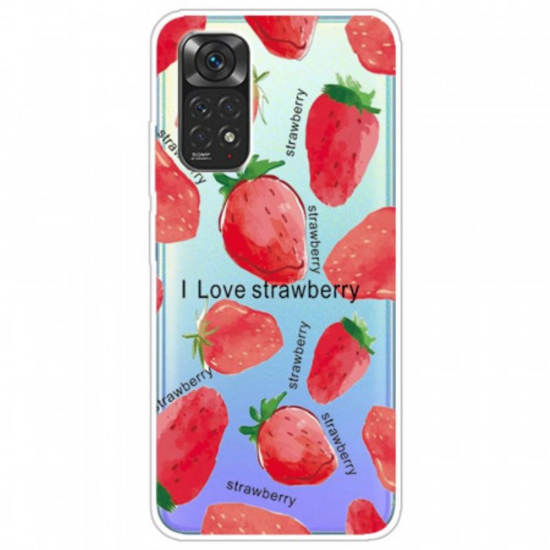 Capa Para Xiaomi Redmi Note 11 Pro / 11 Pro 5G Morangos / Eu Amo Morango