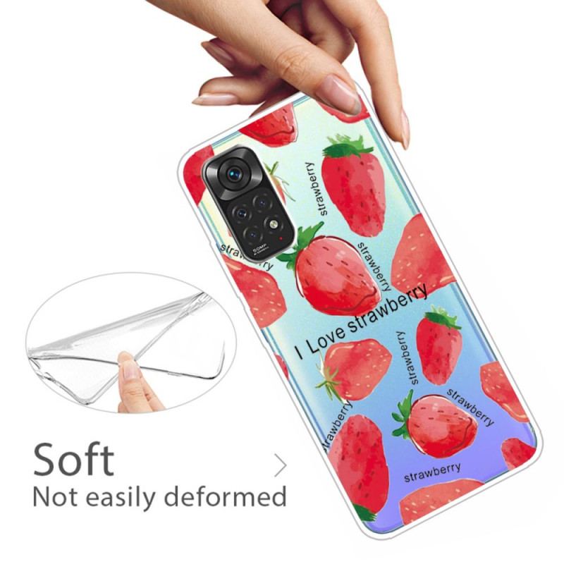 Capa Para Xiaomi Redmi Note 11 Pro / 11 Pro 5G Morangos / Eu Amo Morango