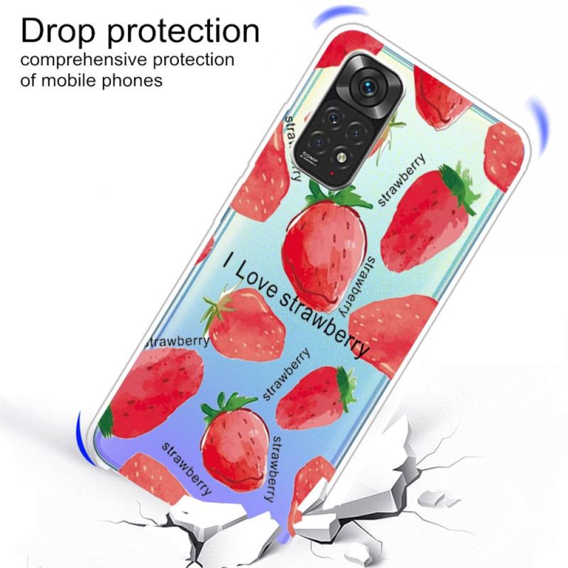 Capa Para Xiaomi Redmi Note 11 Pro / 11 Pro 5G Morangos / Eu Amo Morango