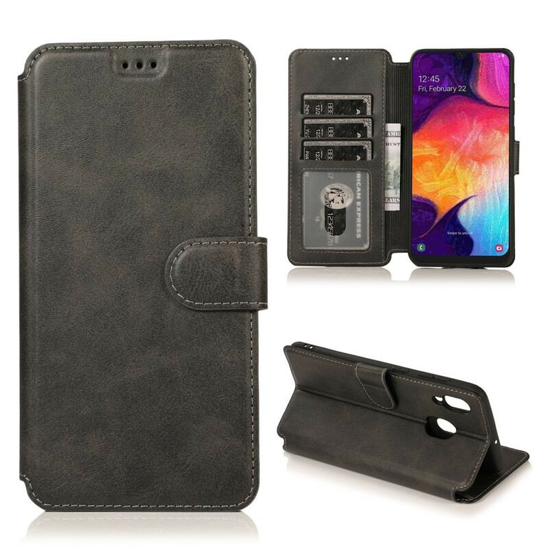 Capa De Couro Para Samsung Galaxy A30 Silicone E Couro Sintético