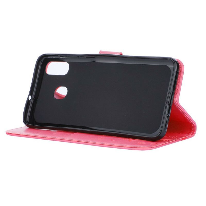 Capa Flip Para Samsung Galaxy A30 Borboletas E Flores