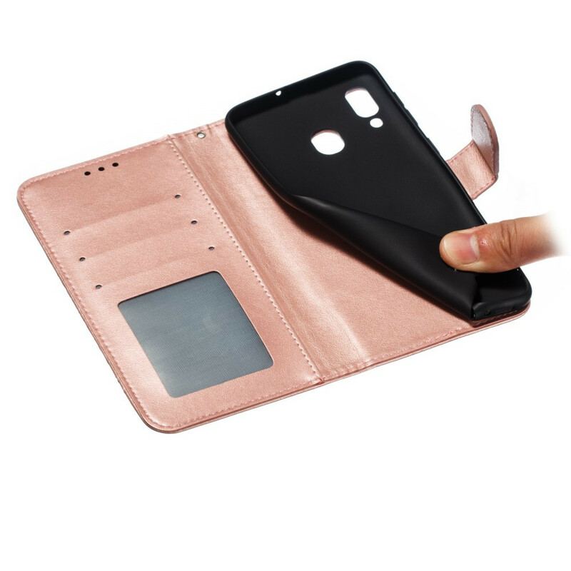 Capa Folio Para Samsung Galaxy A30 Mandala E Diamantes