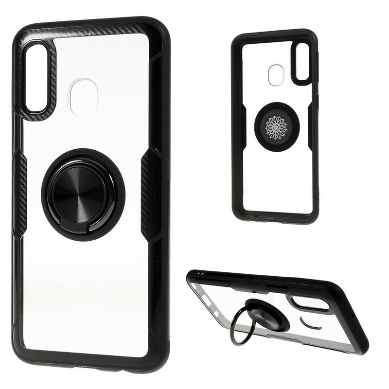 Capa Para Samsung Galaxy A30 Transparente Com Suporte De Anel