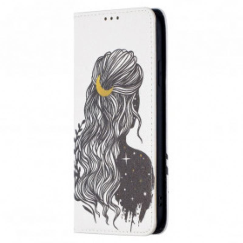 Capa De Celular Para iPhone 11 Flip Cabelo Bonito