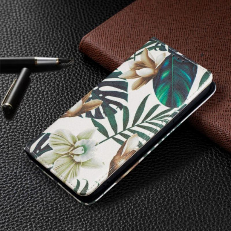 Capa De Celular Para iPhone 11 Flip Folhas