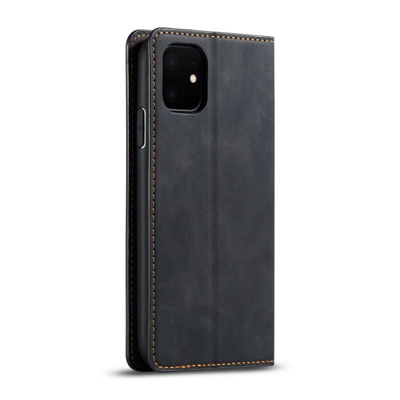 Capa De Celular Para iPhone 11 Flip Forwenw Efeito Couro
