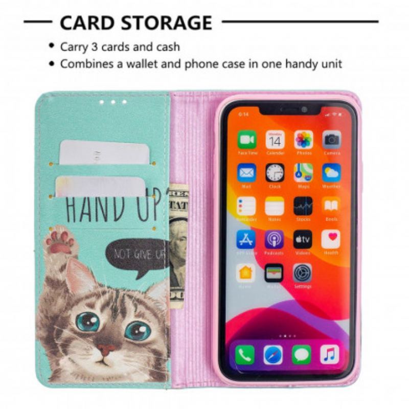 Capa De Celular Para iPhone 11 Flip Hand-up