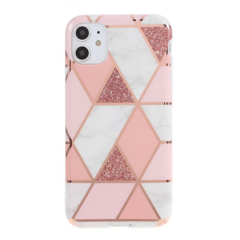 Capa De Celular Para iPhone 11 Mármore De Geometria Colorida