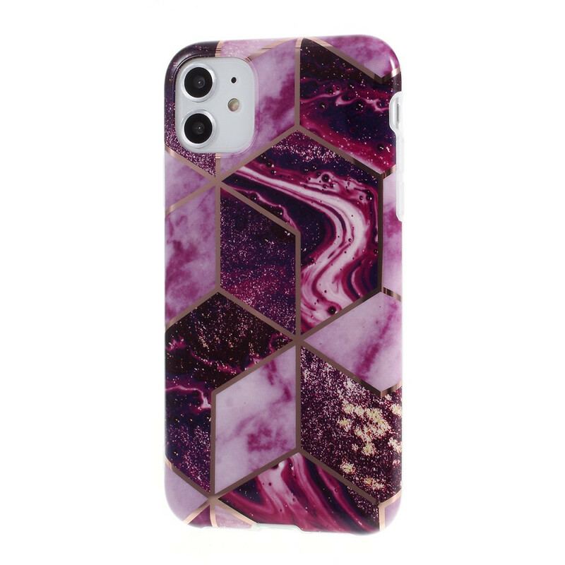 Capa De Celular Para iPhone 11 Mármore De Geometria Colorida