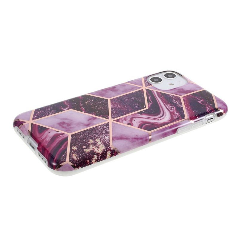 Capa De Celular Para iPhone 11 Mármore De Geometria Colorida