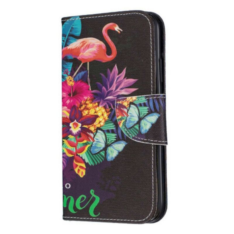 Capa Em Pele Para iPhone 11 Olá Verão