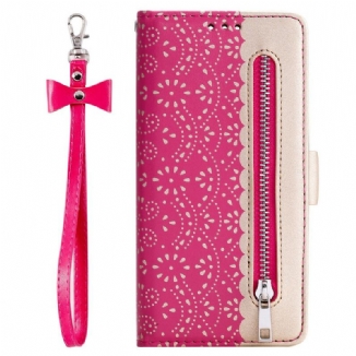 Capa Flip Para iPhone 11 De Cordão Bolsa De Moedas Com Alça De Renda
