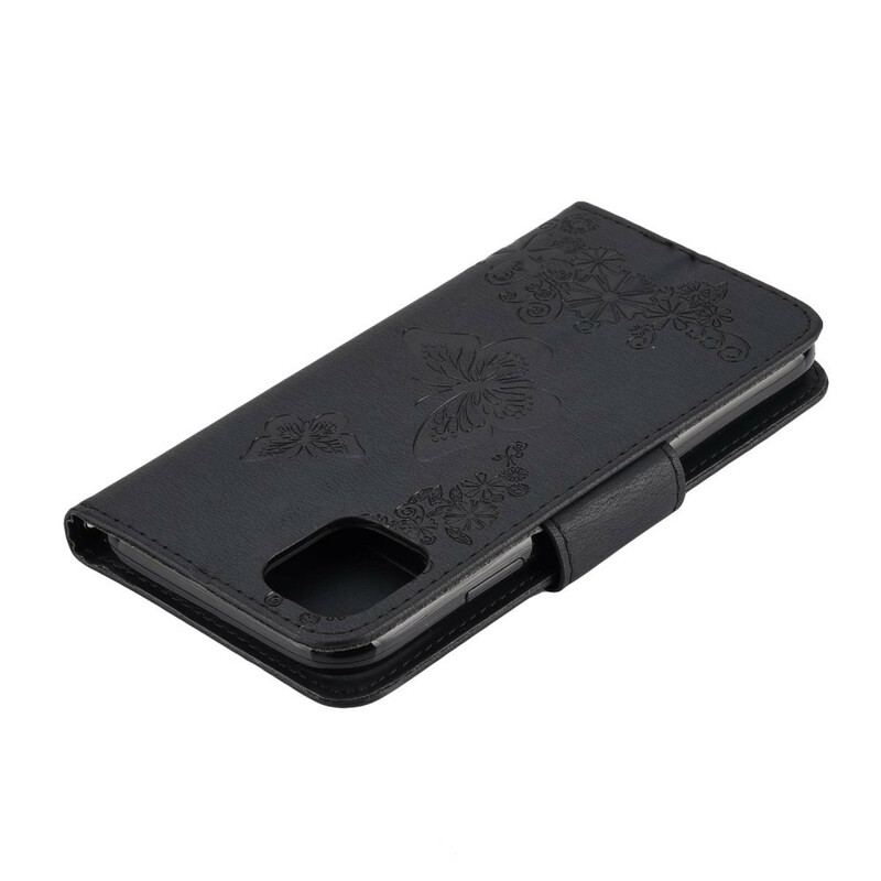 Capa Flip Para iPhone 11 De Cordão Borboletas Esplêndidas